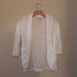 White cardigan